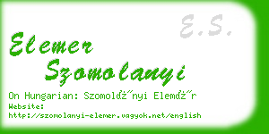 elemer szomolanyi business card